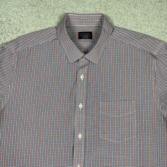 Untuckit Button Up Shirt Mens Extra Large Slim Fit Wrinkle Free Cotton Plaid - Picture 1 of 11